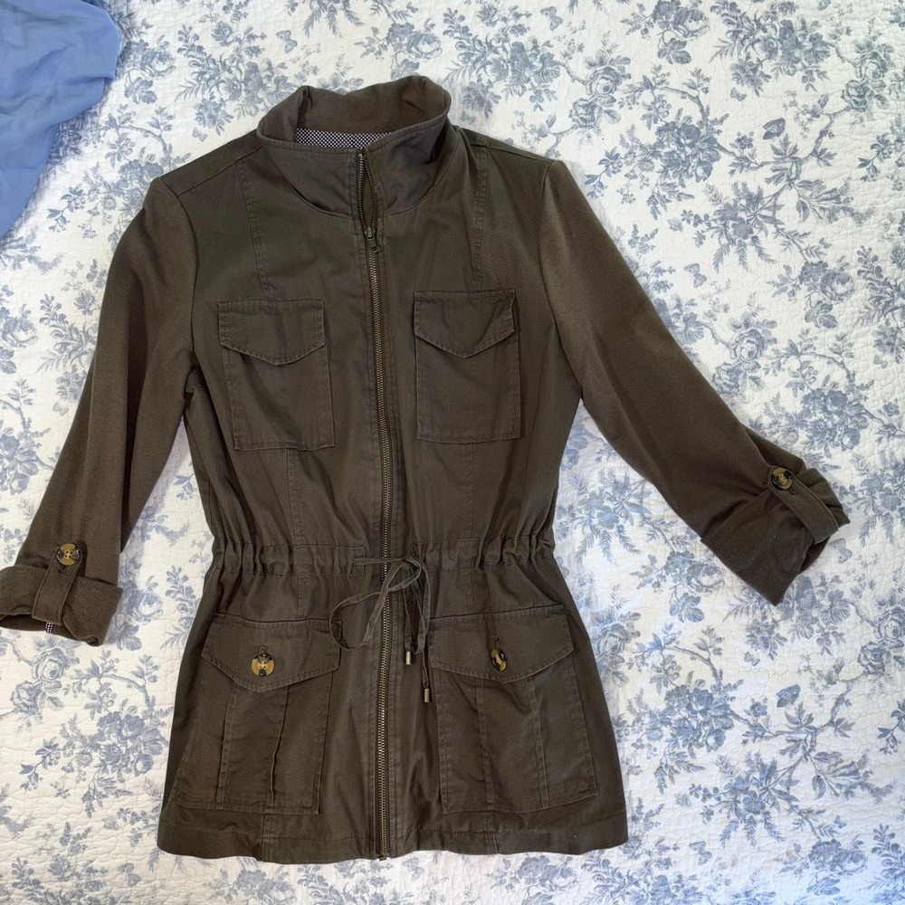41 Hawthorn Dark Olive Green Utility Cargo Light-weight Jacket Size M NWOT